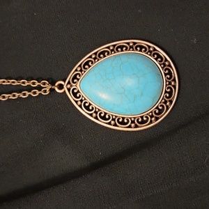 Paparazzi Copper & Turquoise Necklace